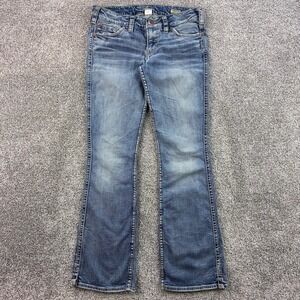 Silver Jeans Women's 28x31 Blue Twisted Bootcut Low Rise Y2K Light L1751SJ8218